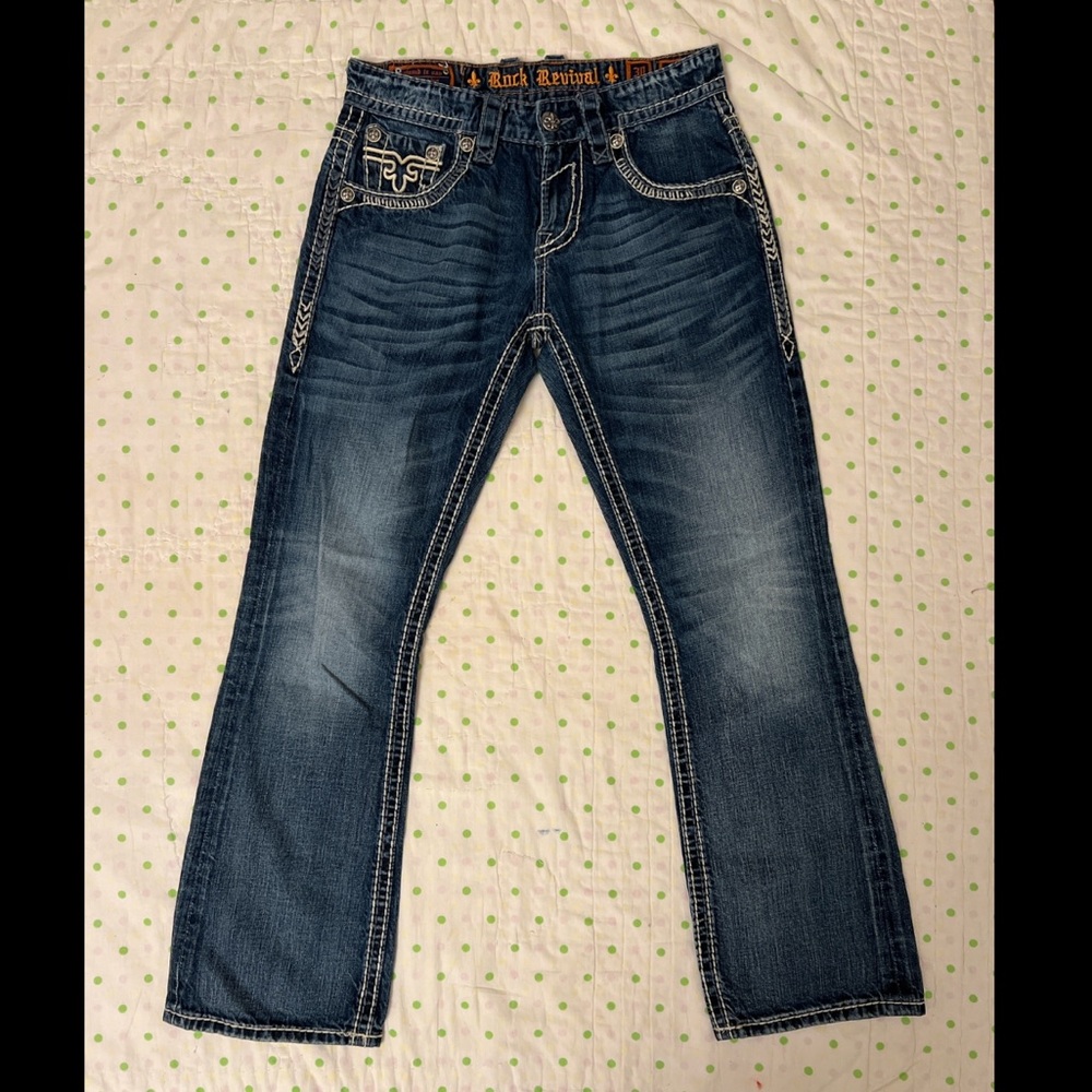 Rock Revival Dark Blue Bootcut Jeans